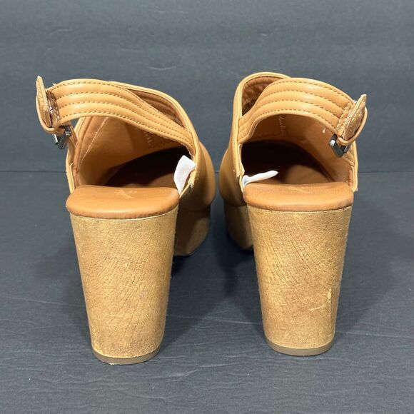 Universal Thread Clogs Watson Women Size 11 Ankle Strap 4" Stacked Heel Mules - Picture 3 of 8